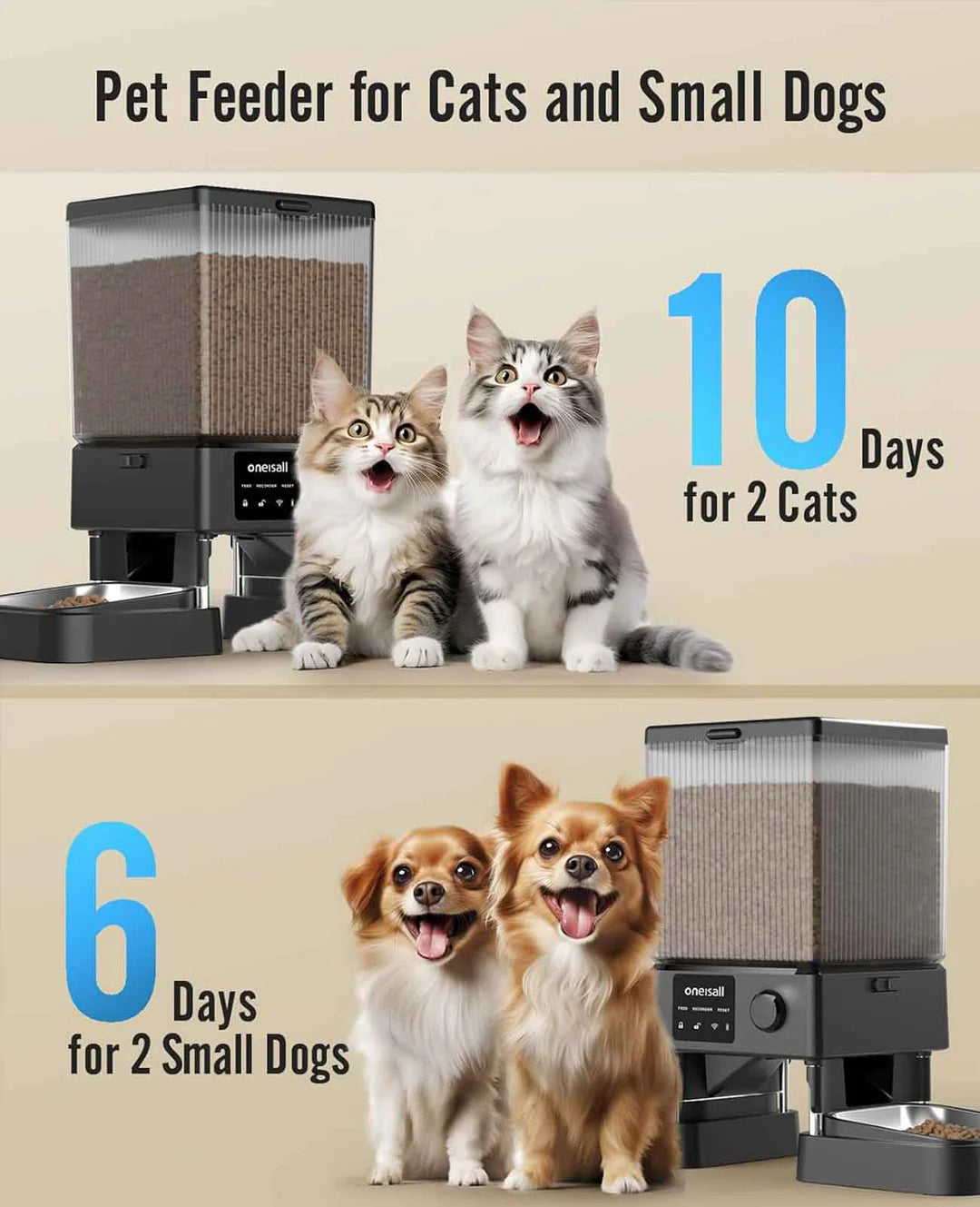 Oneisall Smart Pet Feeder 5L